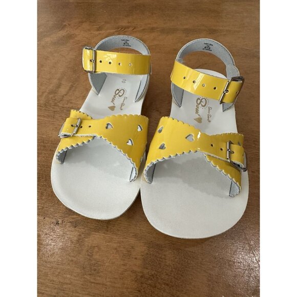 Salt Water Sun-San Sweetheart Sandals - Ocean House Yellow, Size 10 - Picture 1 of 6